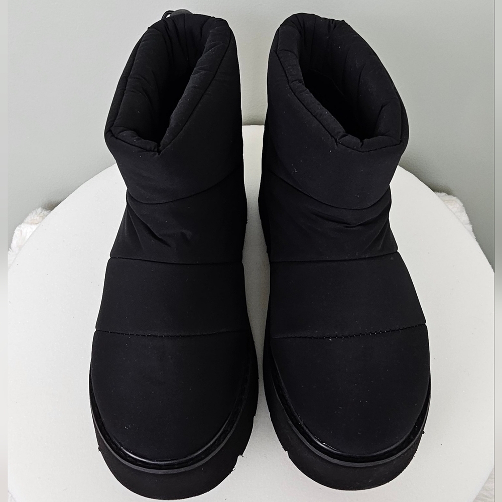 Portland Boot Company Women's Metallic Puffer Cozy Booties in Black - Picture 11 of 14